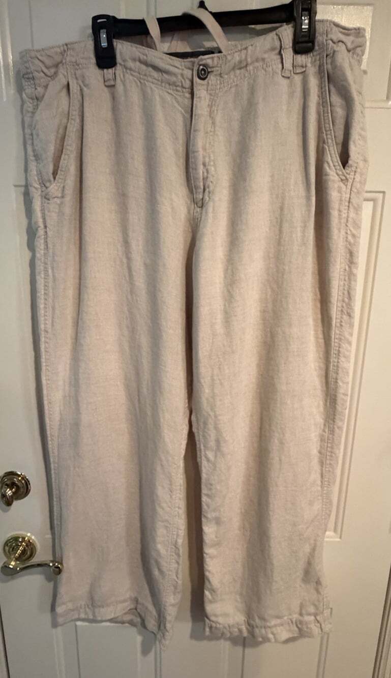 Old Navy Pants Men's 38x32 Cream Linen Loose Fit See Description